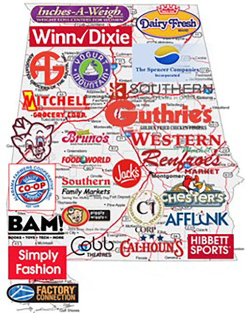 Alabama retail map