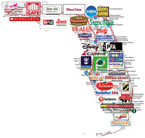 Florida retail map