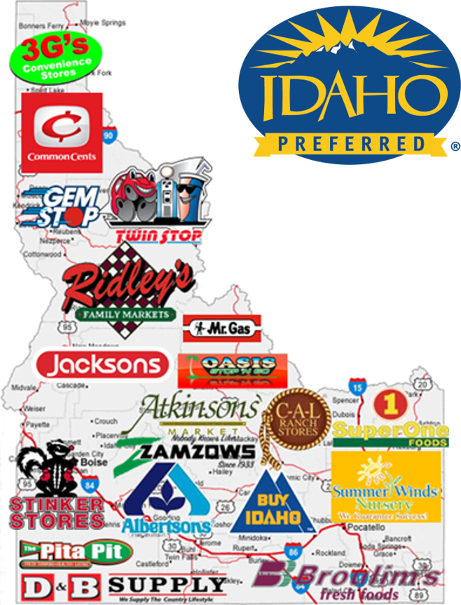 Idaho retail map