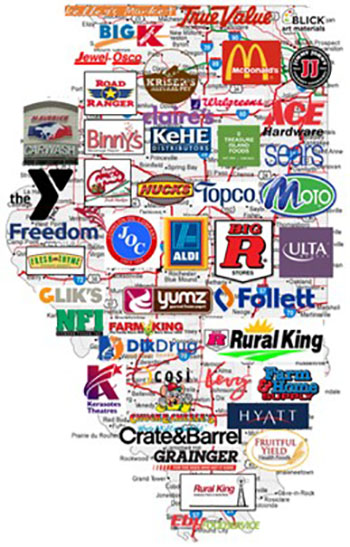 Illinois retail map