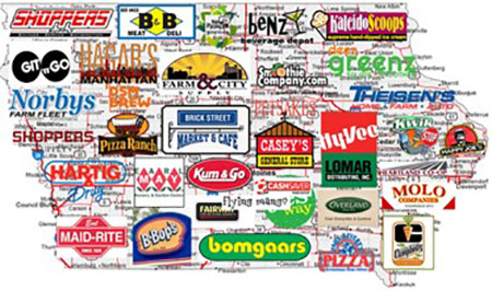 Iowa retail map