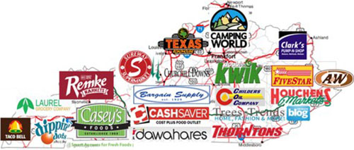 Kentucky retail map