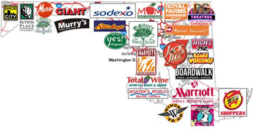 Maryland retail map