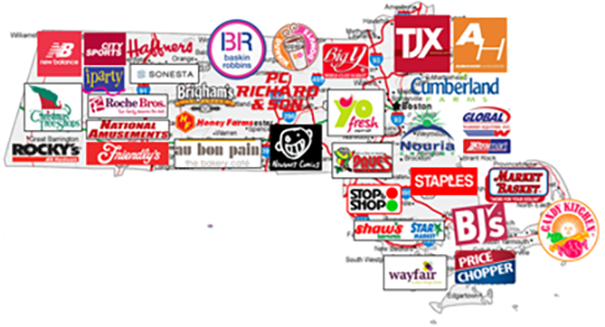 Massachusetts retail map