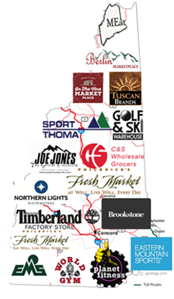 New Hampshire retail map