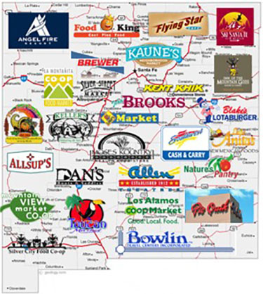 New Mexico retail map