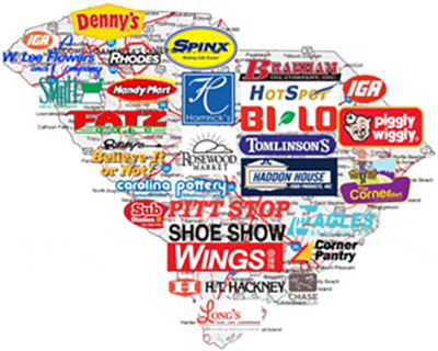 South Carolina retail map