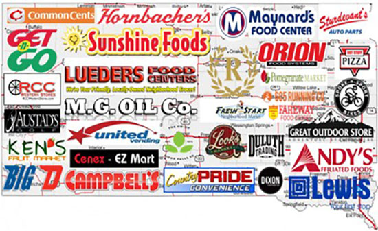 South Dakota retail map