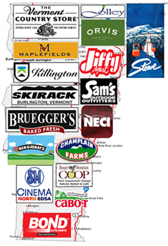 Vermont retail map